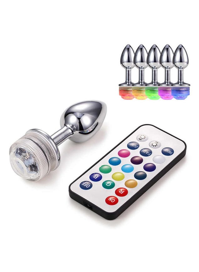 Plug Anal Led Pisca Pisca Tamanho M Importado Colorido