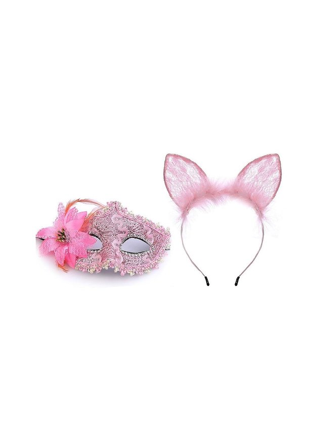 Kit Gatinha de Luxo Com Plug Anal e Mordaa Rosa