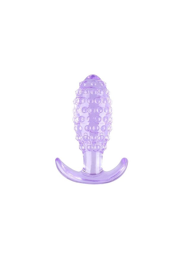 plug anal roxo Plug Anal Joia em Aço Redondo Tamanho M Roxo :: Sex Shop Loja do Prazer main image 0