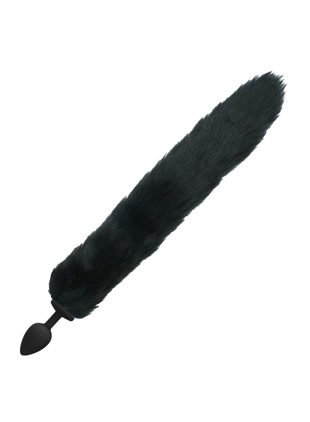 Plug Anal Rabo Gatinha Tam. P Silicone Preto